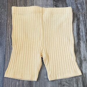 Kids Ribbed yellow  Shorts